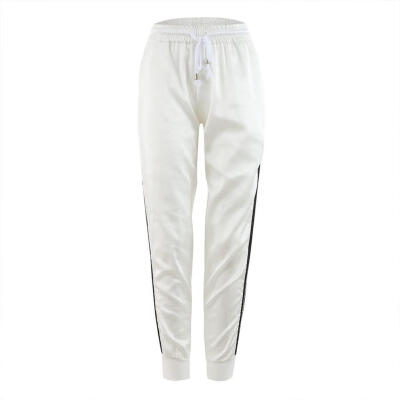 

Women Casual Pants Side Striped Sweatpants Spring Drawstring Sportswear