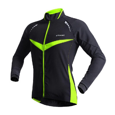 

WOSAWE Winter Warm Jacket Running Fitness Exercise Cycling Bike Bicycle Outdoor Sports Clothing Jacket Long Sleeve Jersey Wind Coa