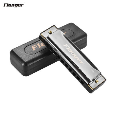 

Flanger FH-01 Diatonic Blues Harmonica Standard 10 Hole 20 Tone with Case Key of C for Beginner Professionals