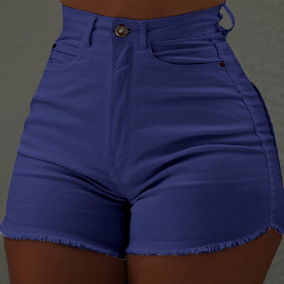 

Tailored Women Summer Daily Causal Pocket Soild High Waist Slim Fit Short Length Pants