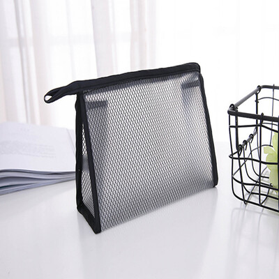 

Toponeto Grid Transparent Storage Package Portable Cosmetic Bag Waterproof Washing Bag
