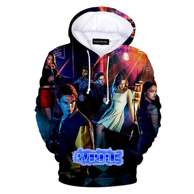 

Herqw61 Womens 3D Riverdale Southside Serpents Jughead Print Hoodie Long Sleeve Pullover Sweatshirt