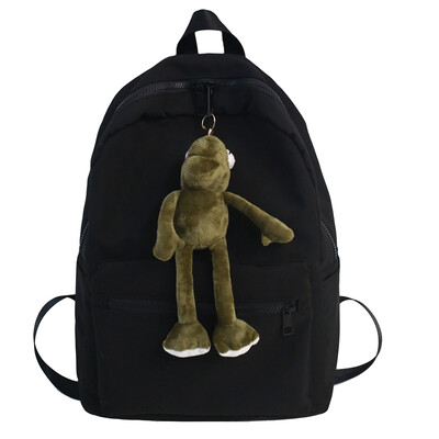 

Frog pendant bag female Korean high school ins campus backpack junior high school students Mori Joker simple backpack