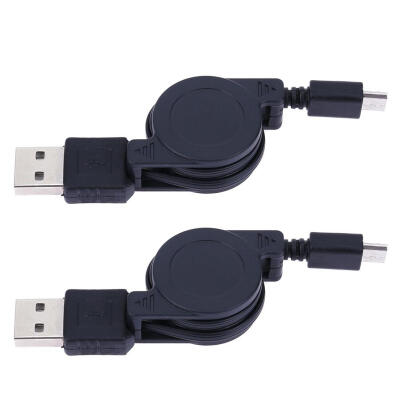 

2pcs Retractable Micro USB Data Sync Cord Charging Cable for Android Phones