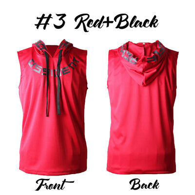 

Mens Hooded Hoodie Vest Tank Tops Sweatshirt Gym Muscle Sleeveless T-shirt