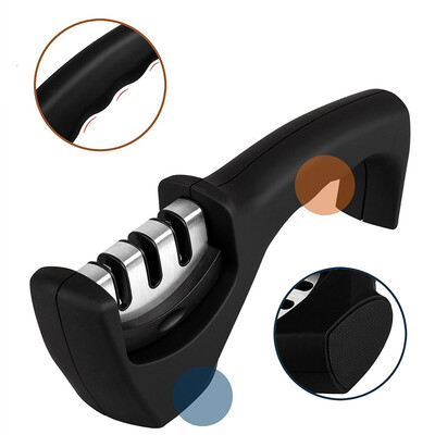 

Knife Sharpener Sharpening 3 Stage Sharpeners Ceramic Stone Diamond Kitchen Kit