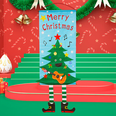 

Siaonvr Merry Christmas Ornament Santa Claus Banner Flag Door Window Hanging Xmas Decor
