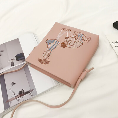 

New PU Leather Shoulder Bag for Women Cute Cartoon Print Casual Crossbody Bags Girls Mini Bag Tote