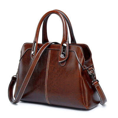 

LKX Fashion Genuine Leather Female Hobos Handbag Luxury Cowhide Handbags Women Bags Designer Girl Shoulder Tide Bolsa Feminina