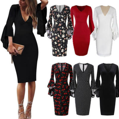 

Womens Bandage Bodycon Long Sleeve Evening Party Cocktail Club Short Mini Dress