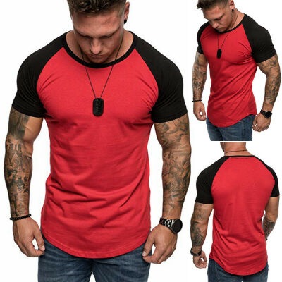 

Men Short Sleeve Gym T-Shirt Bodybuilding Slim Fit Stringer Shirts Top Blouse