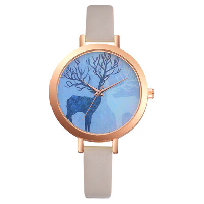 

Relojes Mujer Watch Women Female Hour Fashion Deer Pattern Women Watches Montre Femme Ladies Lvpai PU Leather Quartz Watch 233