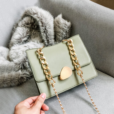 

French minority girl foreign gas small square bag chain single shoulder oblique satchel ins woman bag