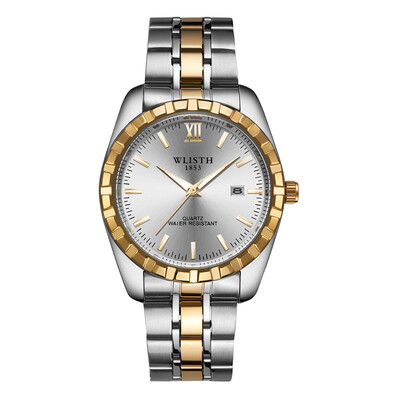 

Mens&womens casual calendar watch luminous waterproof business couple steel belt watch custom