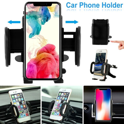 

Car Phone Holder Universal 360 Rotating GPS Air Vent Clip Cradle Mount Bracket
