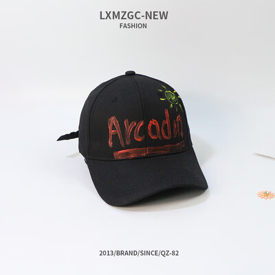 

Original design 2019 new handmade graffiti baseball cap street hip hop Hat outdoor sports visor Cap