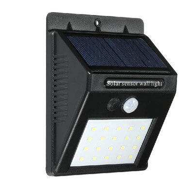 

Solar Sensor Wall Lights 20LED Waterproof Solar Powered PIR Motion Sensor Energy Saving Night Lights for Garden Fence Patio Dr