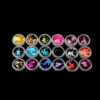 

Toponeto 18 Colors Nail Art Sequins UV Gel Shiny Round Stickers Decoration Tips