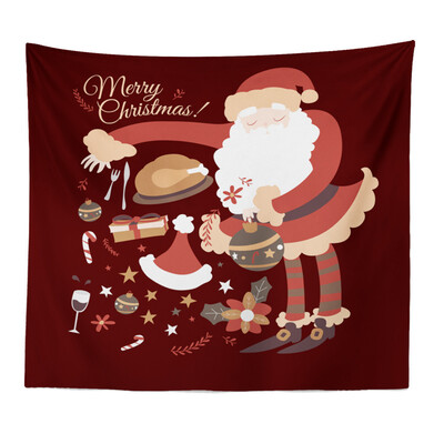 

Tailored Merry Christmas Beach Cover Up Tunic Tapestry Tablecloth Home Decoration