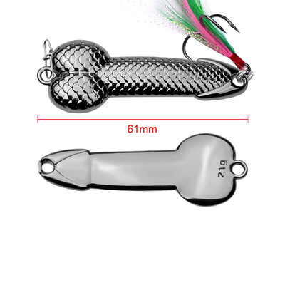 

Saidsome 21G Hard Metal Wobble Fish Lures Spoon Lure Feather Bait Hook Fishing Tackl fishing bait fishing lure