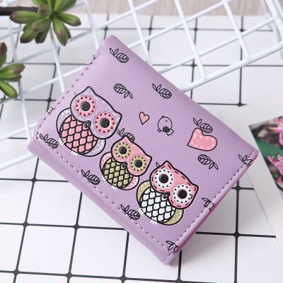 

2019 New Style Fashion Hot Womens Short Small Wallet Lady Leather Hasp Folding Holder Print Money Purse