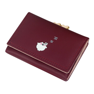 

Tailored Women Short Lovely Fashion Three Fold Candy Color Coin Purse Card Holder Bag