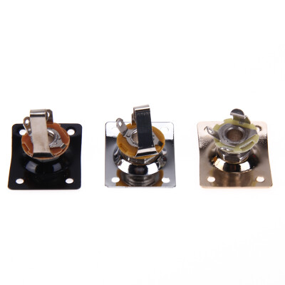 

3PCS Metal Square Jack Plate&Jack Socket for Mono LP Electric Guitar