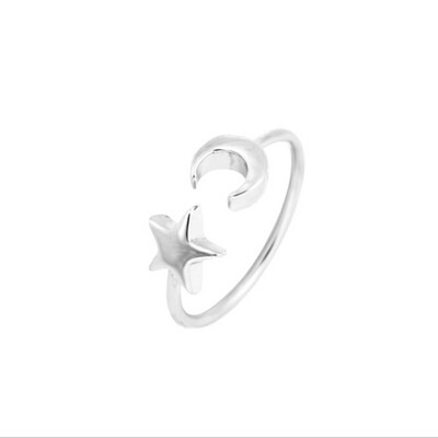 

Crescent Half Moon&Star Ring for Holidays Christmas Thanksgiving New Year Gift