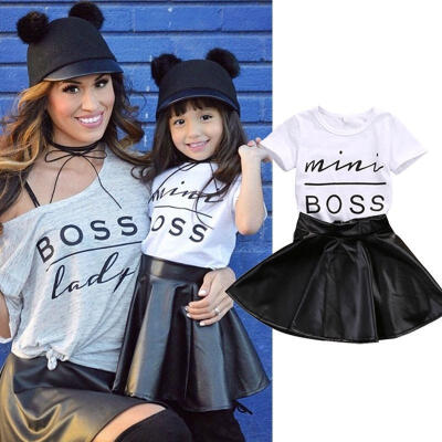 

2PCS Toddler Kids Baby Girls Clothes T-shirt TopsSkirts Dress Outfits Set Sz 1-6Y