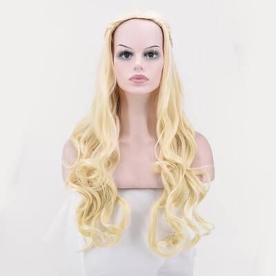 

〖Follure〗Womens Fashion Wig Gold Synthetic Hair Long Wigs Wave Curly Wig
