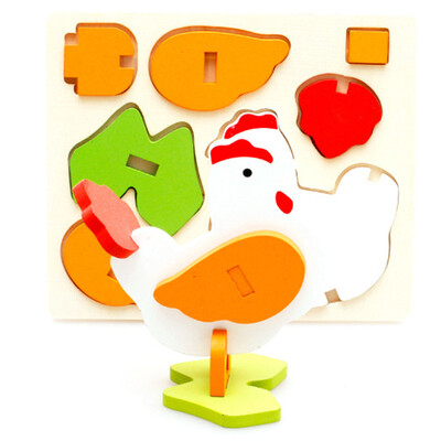 

〖Follure〗Montessori Mini 3D Puzzle Kids Educational Funny Toy Wooden Colorful Jigsaw Gift
