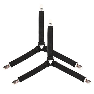 

〖Follure〗Elastic Bed Sheet Straps Clips Adjustable Heavy Duty Grippers Straps Suspender