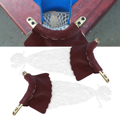 

Greensen 6pcs set Leather Pool Snooker Pocket Net Replacement Kit for Billiard Table
