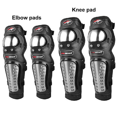 

Pro-biker 4Pcs Breathable Waterproof Elastic Knee PadsElbow Warm&anti-scratch Shin Guards Protector for Motorcycle Running Cy