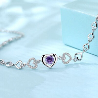 

Women Fashion Cute Love Charm Bracelet Double Hollow Heart Bracelet