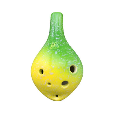 

6 Holes Ceramic Ocarina Alto C Wine Bottle Style Musical Instrument with Lanyard Music Score For Music Lover&Learner