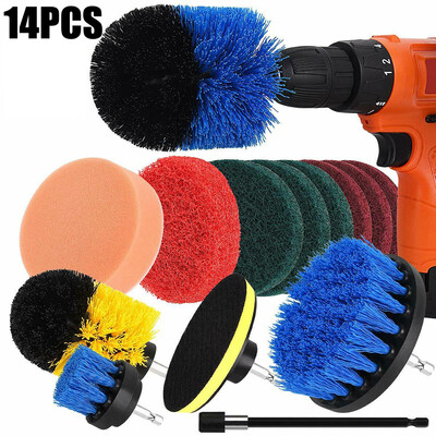 

Cleaning Drill Brush Kit Floors Upholstery Tile Power Scrubber Cleaner Kit