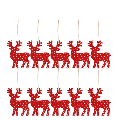 

〖Follure〗10 pieces of wooden pendants Christmas decorations home improvement gifts