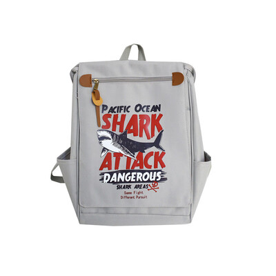 

Schoolbag female&male students Korean version of ins backpack Japanese backpack academic style canvas big bf tide brand cool p