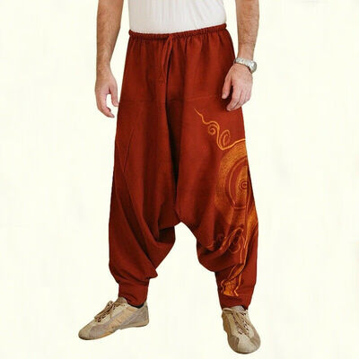 

Men Loose Baggy Pants Drop Crotch Aladdin Ali Baba Yoga Wide Leg Harem Trousers