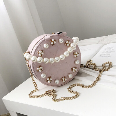 

Small fragrance rhombic chain bag female 2019 new wave Korean version of the wild single shoulder slung fashion portable small round bag