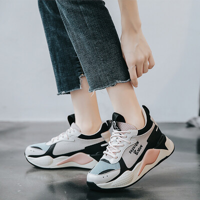 

Sports style casual shoes female autumn new wild Korean womens shoes thick-soled color matchin