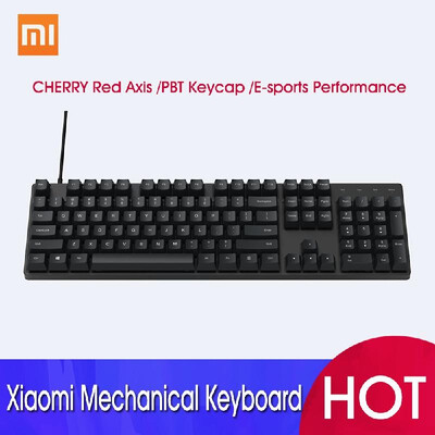 

Xiaomi Mechanical Keyboard Red Axis Edition 104 Key Keyboard PBT Key Cap E-sports Game Keyboard For Office Work Gaming
