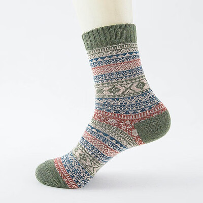

Winter Thick Warm Stripe Wool Socks Casual Calcetines Hombre Sock Business Male Socks