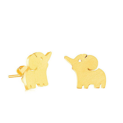 

Elephant Earrings Tiny Sterling for Gift Cute Fashion Hot Women Personality Stud Girls Jewelry Friend Lady