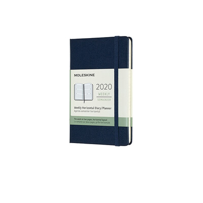 

MOLESKINE 2020 12 months Hard Face Weekly Notepad Schedule Hand Pocket PocketLargePlus Large Blue-Pocket Horizontal Weekly Book 8493