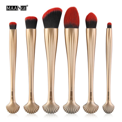 

Toponeto New 6pcs Shell Cosmetic Makeup Brush Blusher Eye Shadow Brushes Set Kit