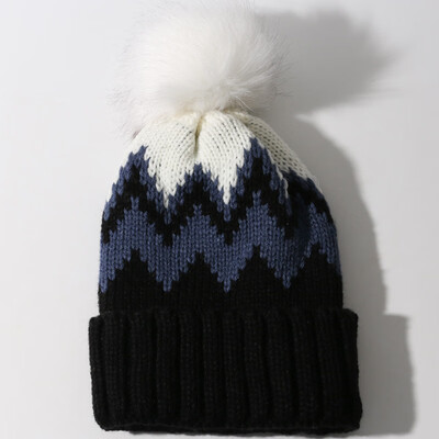 

Hat womens autumn&winter Korean version of the new wool hat ins hundred-set hairball knitted hat students warm hat men