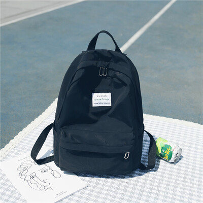 

Ins double-shoulder bag womens canvas2018 Korea style simple high-grade high-middle school students school bag