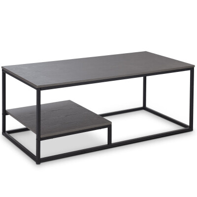 

2-Tier Cocktail Accent End Coffee Table w Shelf